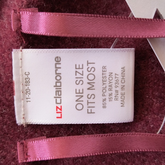 Liz Claiborne NWT Burgundy Wrap - Picture 5 of 6